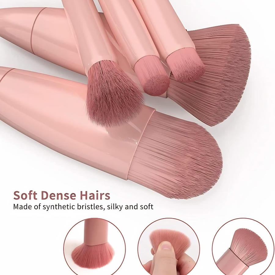 Makeup Brush Set With Mirror Case