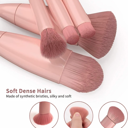 Makeup Brush Set With Mirror Case