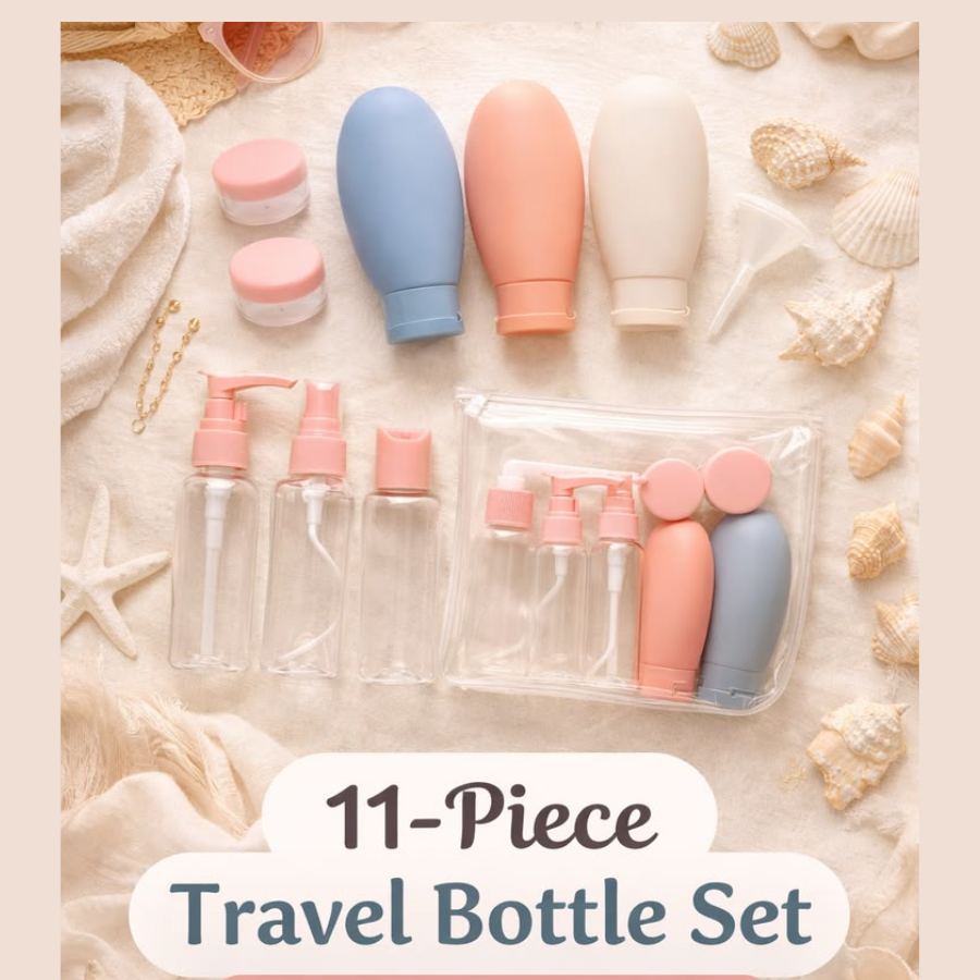 11 PCS Travel Bottle Set