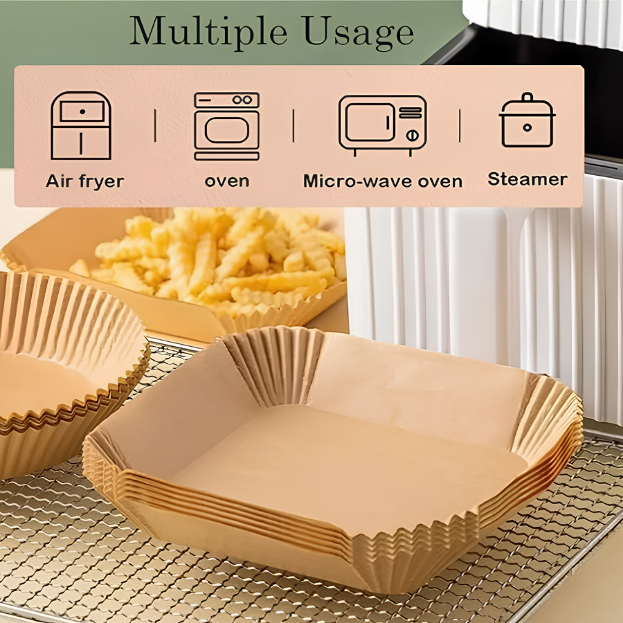 Air Fryer Paper Sheets - 100 PCS