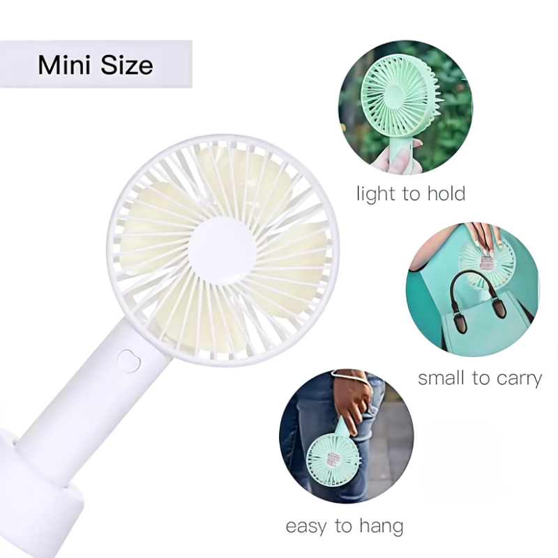 Portable Classic Hand Fan 3-Speed Table Fan