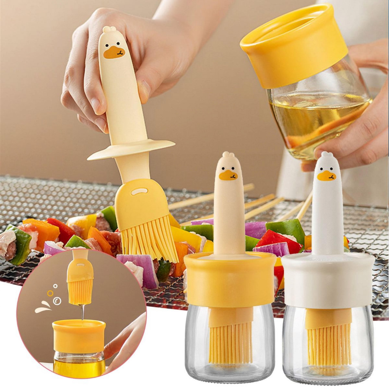 2 in 1 Oil Dispenser Bottle with Brush