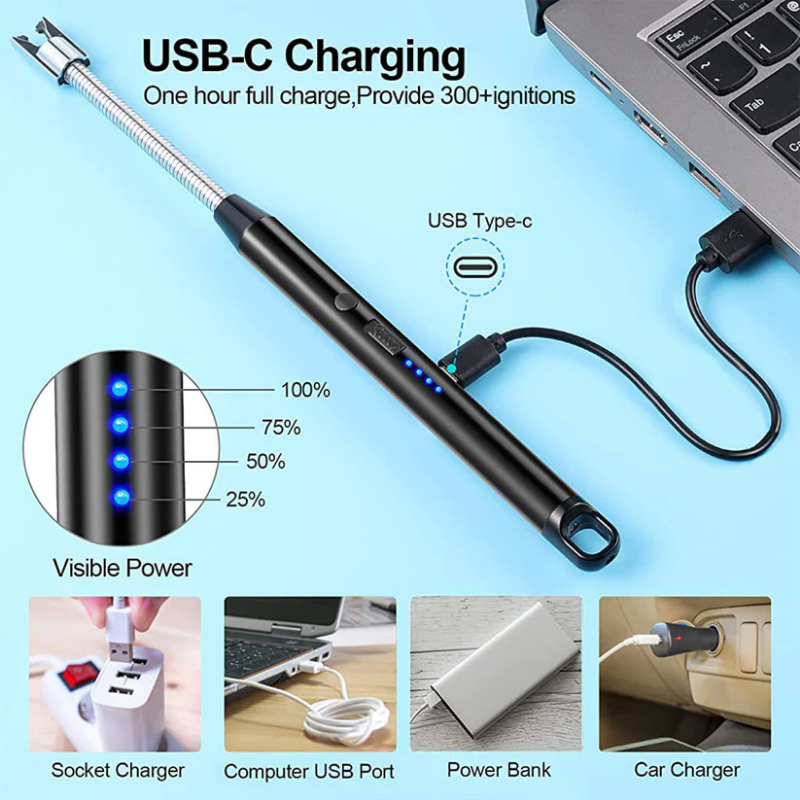 Long Flexible USB Rechargeable Electric Lighter