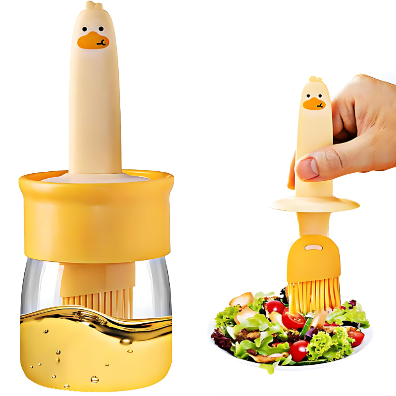 2 in 1 Oil Dispenser Bottle with Brush