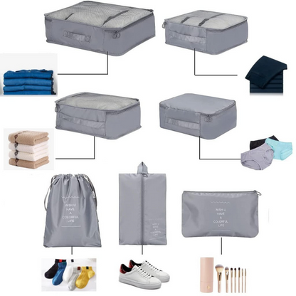7 Pcs Travel organizer pouch bag
