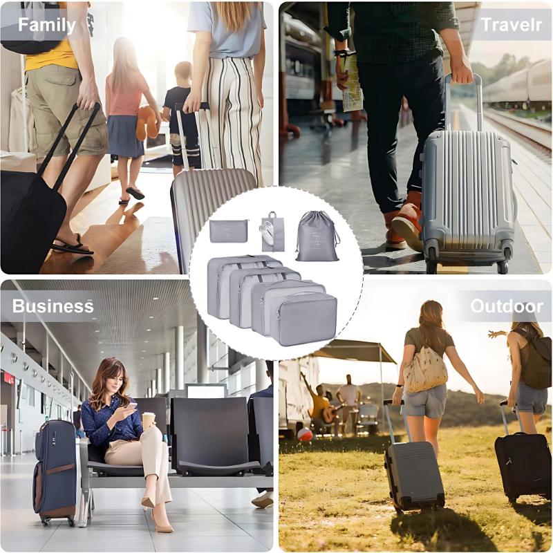 7 Pcs Travel organizer pouch bag